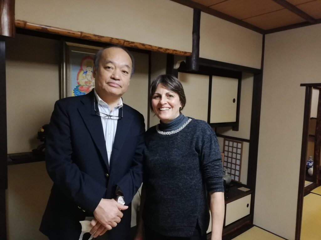 Valéria Hinojosa com o Mestre Tadao Yamaguchi